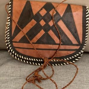 Ghanaian Handmade leather shoulder bag